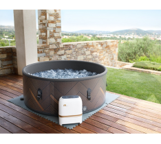 MINIPISCINA IDROMASSAGGIO SPA VASCA IDROMASSAGGIO -193CM CON RISCALDATORE 8 POSTI - 144 GETTI -OZONO - UVC - TELECOMANDO - SUPER ACCESSORIATA - RISCALDATA - WI-FI APP - BLUETOOTH