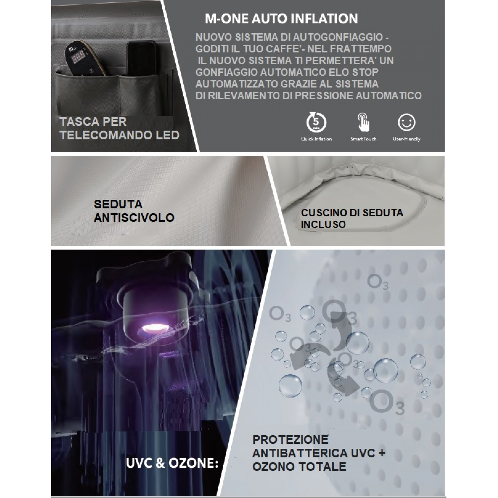 Collettore Acqua CMP Con Barb Liscia 3/4 E 2 Uscite Cieche Per Spa E Vasca Idromassaggio
