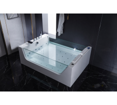 VASCA IDROMASSAGGIO SPA LUX DOPPIA+O3-170X120 -32 GETTI-DOPPIA POMPA - RISCALDATORE - CON VETRO ANCHE CENTRO STANZA