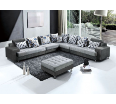 DIVANO SALOTTO MEGA SOFA IN TESSUTO ANGOLARE