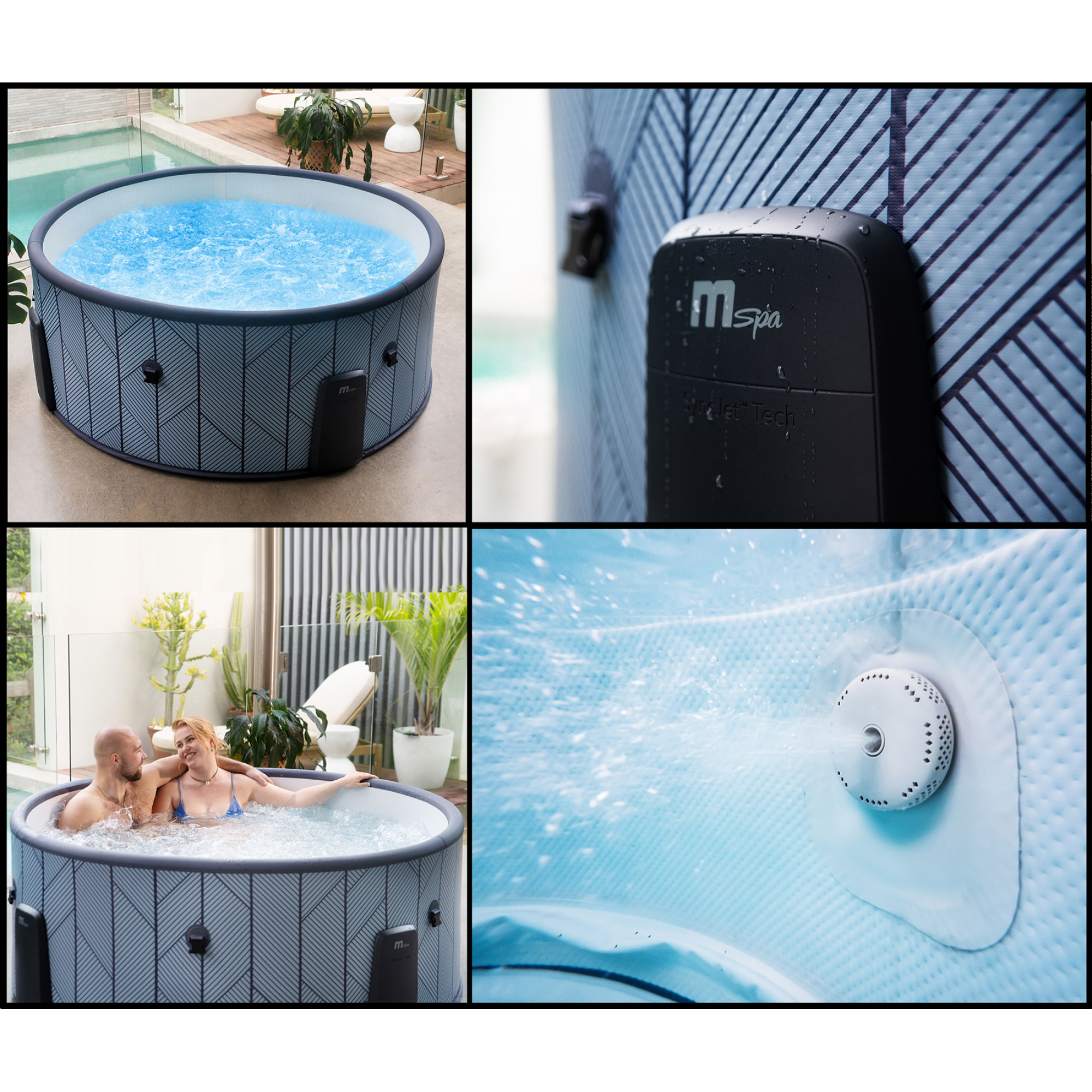 MINIPISCINA IDROMASSAGGIO SPA VASCA IDROMASSAGGIO -173CM CON ...
