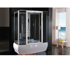 CABINA IDROMASSAGGIO SAUNA BAGNO TURCO 170X90 -IDRO FULL OPTIONAL - O3 - LUXURY