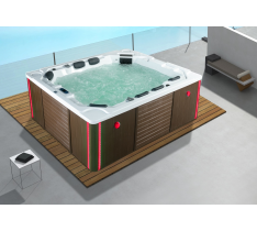MINIPISCINA ESTERNO 260X210X95CM KING SPA 103 GETTI PER 8 PERSONE - 4 POMPE - ECO-TECH CON RISCALDATORE - PC FULL TOUCH TABLET - USB - BLUETOOTH - OZONO - CASSE LED - WI-FI CONNECTOR - IDROGETTI LED - ANTIGELO - FONTANA LED A LIVELLO