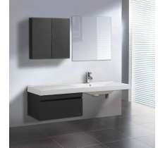 MOBILE BAGNO PENSILE WENGÃ‰ ANTRACITE DA 150 CM COMPLETO