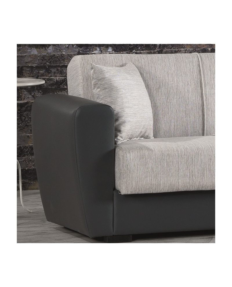 Divano Letto Contenitore Bagno Italia Mod. Iris I – Scegli Tra Microfibra O Ecopelle (Nero, Bianco) – Struttura In Faggio - 6