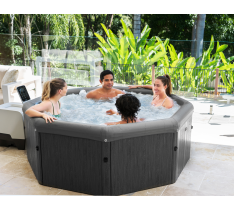 MINIPISCINA SPA VERONA PLUS KING LED MINIPISCINA VASCA IDROMASSAGGIO DA ESTERNO VASCA MSPA PER ESTERNO - 182CM RISCALDATORE 6-8 POSTI - 138 GETTI - PC OLED - STRISCIA LED - STRATO TERMICO - 03 - UVC - TELECOMANDO - SUPER ACCESSORIATA RIGIDA - KING SIZE -