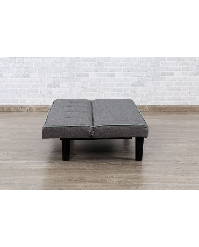 DIVANO LETTO 3 POSTI RECLINABILE SALOTTO MICROFIBRA NERO SOFA SOGGIORNO CUSCINI