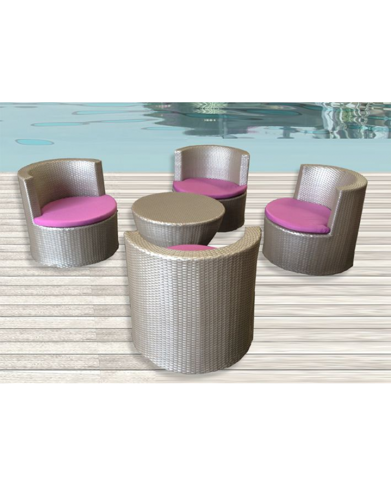 TAVOLO SEDIE RATTAN POLTRONE DA ESTERNO - TOTEM GIARDINO - ARREDAMENTO PER  ESTERNO, Divani Rattan - Set - Arredocasafacile, Arredo casa online, divani, arredo bagno