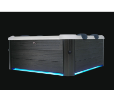 MINIPISCINA IDROMASSAGGIO SPA VASCA SPA ESTERNO -160CM RISCALDATORE 6 POSTI - 128 GETTI - PC OLED - 4 STRISCE LED PERIMETRALI-03 - UVC - TELECOMANDO - SUPER ACCESSORIATA RIGIDA