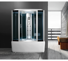 CABINA IDROMASSAGGIO BAGNO TURCO SAUNA CROMOTERAPIA 170X88 BLUETOOTH O3