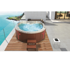 MINIPISCINA ESTERNO 233X200X103CM KING SPA 90 GETTI PER 7 PERSONE - 3 POMPE - ECO-TECH CON RISCALDATORE - PC FULL TOUCH TABLET - USB - BLUETOOTH - OZONO - CASSE LED - WI-FI CONNECTOR - IDROGETTI LED - ANTIGELO - FONTANA LED A LIVELLO - SKIMMER DESIGN A S
