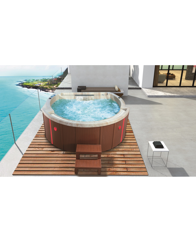 MINIPISCINA ESTERNO 233X200X103CM KING SPA 90 GETTI PER 7 PERSONE - 3 ...