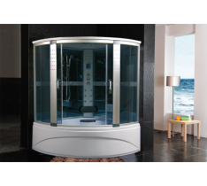 CABINA IDROMASSAGGIO SAUNA BAGNO TURCO 150X150 03 - CROMOTERAPIA - SPA