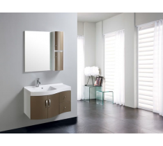 MOBILE BAGNO COMPLETO PENSILE 90CM MARRONE