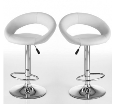 COPPIA 2 SGABELLI BIANCO - POLTRONA DESIGN - BAR - CUCINA - RISTORANTE - CASA - SOGGIORNO