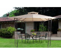 GAZEBO GIARDINO 3x3 METRI TELAIO IN FERRO