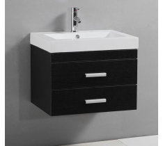 MOBILE BAGNO PENSILE NERO DA 60 CM COMPLETO